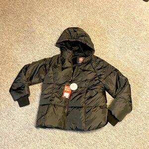 Girls size 14-16 new black winter puffer coat